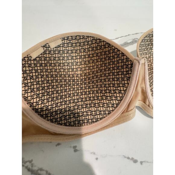 Daisy Fuentes Strapless Bra Push Up Beige Size 38C - Picture 3 of 5